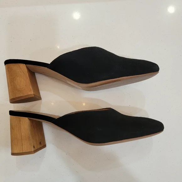 Madewell Suede Mules in Black – Size 9 - Picture 4 of 6